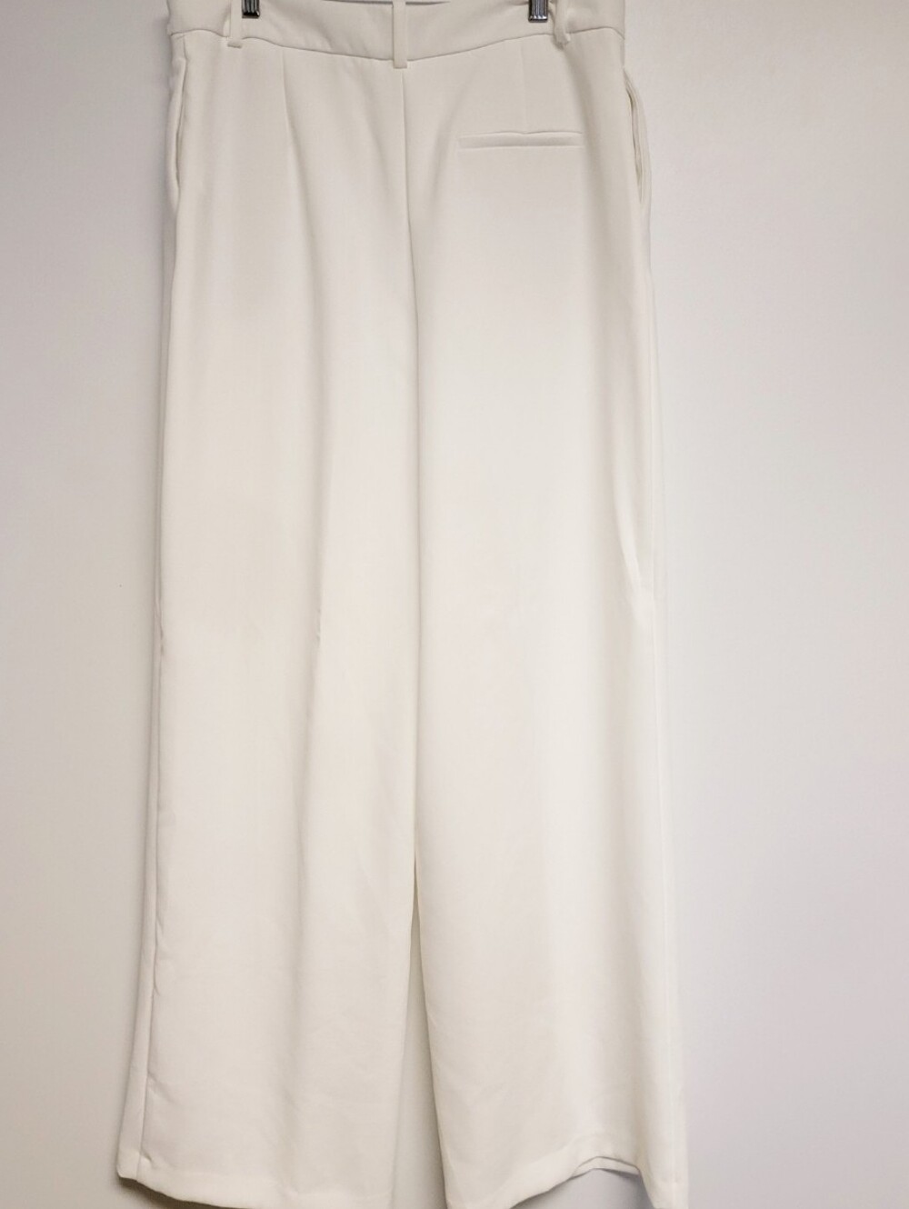 NWT Zara High Waist Wide LegPants in Oyster White XL - Picture 9 of 9